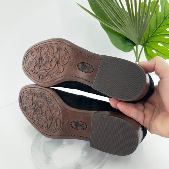 Sofft Women's Severn Shootie Loafer Slip On Boot Size 10 Black Suede Low Heel - Picture 10 of 15